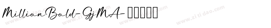 MillionBold-GjMA字体转换