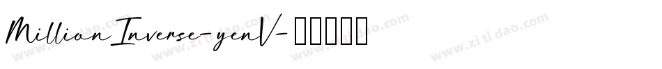 MillionInverse-yenV字体转换