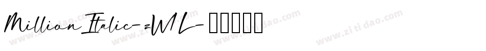 MillionItalic-zW1L字体转换