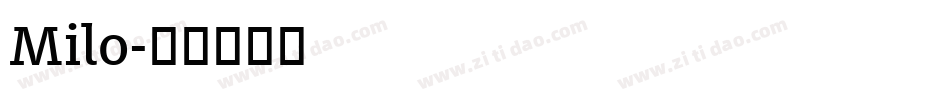 Milo字体转换