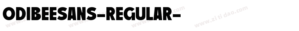 OdibeeSans-Regular字体转换