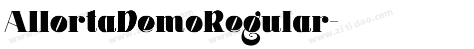 AllortaDemoRegular字体转换
