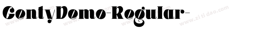 GentyDemo-Regular字体转换