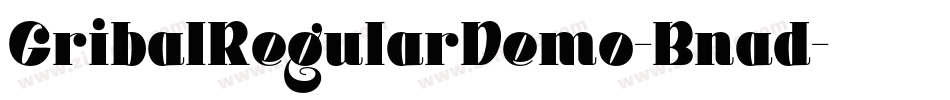 GribalRegularDemo-Bnad字体转换