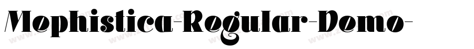 Mephistica-Regular-Demo字体转换