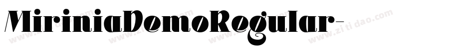 MiriniaDemoRegular字体转换