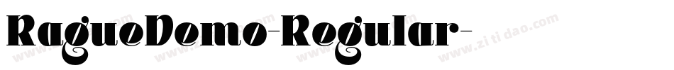RagueDemo-Regular字体转换