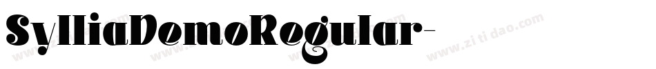 SylliaDemoRegular字体转换