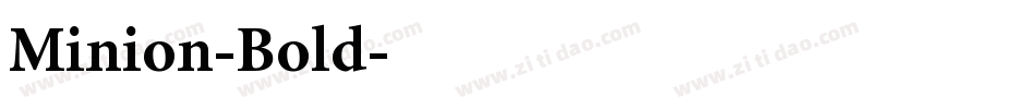 Minion-Bold字体转换