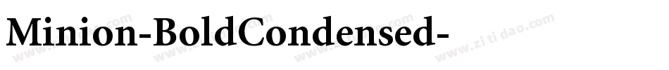 Minion-BoldCondensed字体转换