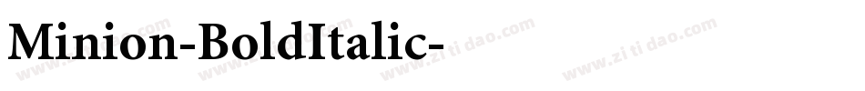 Minion-BoldItalic字体转换