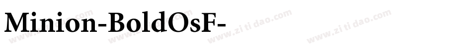 Minion-BoldOsF字体转换