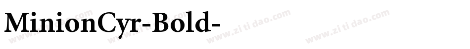 MinionCyr-Bold字体转换