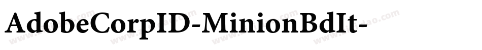 AdobeCorpID-MinionBdIt字体转换