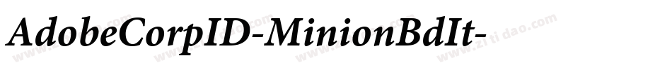 AdobeCorpID-MinionBdIt字体转换