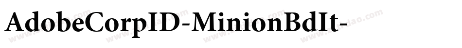 AdobeCorpID-MinionBdIt字体转换