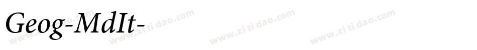 Geog-MdIt字体转换
