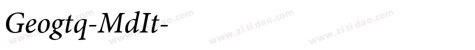Geogtq-MdIt字体转换
