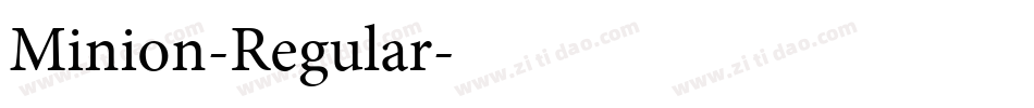 Minion-Regular字体转换