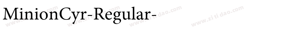 MinionCyr-Regular字体转换