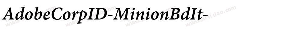 AdobeCorpID-MinionBdIt字体转换