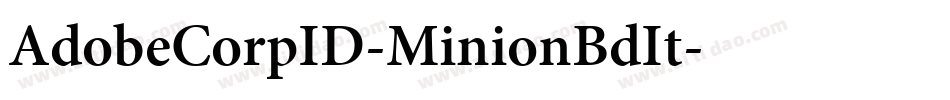 AdobeCorpID-MinionBdIt字体转换