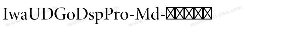 IwaUDGoDspPro-Md字体转换 IwaUDGoDspPro-Md字体转换