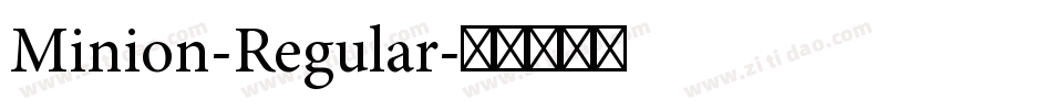 Minion-Regular字体转换