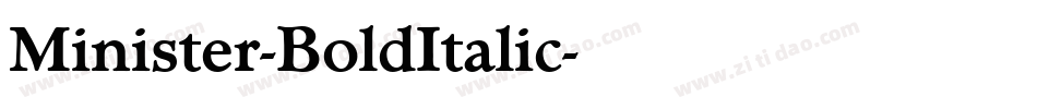 Minister-BoldItalic字体转换