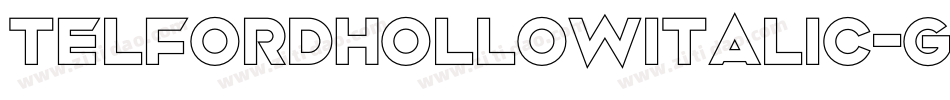 TelfordHollowItalic-GKoP字体转换
