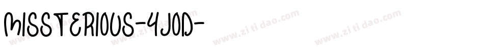 Missterious-4joD字体转换