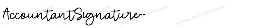 AccountantSignature-字体转换