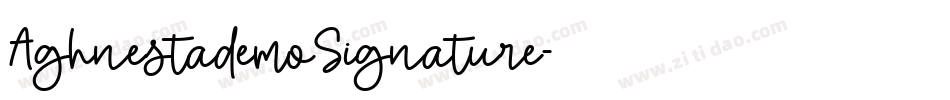 AghnestademoSignature字体转换