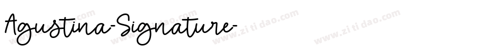 Agustina-Signature字体转换