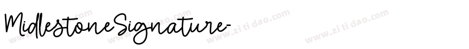 MidlestoneSignature字体转换