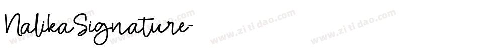 NalikaSignature字体转换
