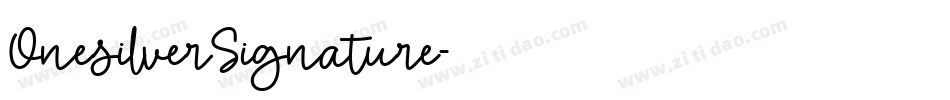 OnesilverSignature字体转换