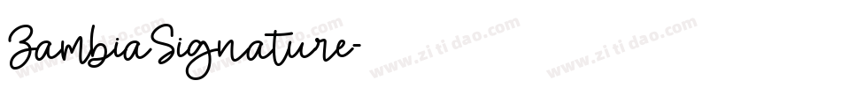 ZambiaSignature字体转换
