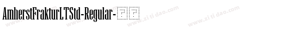 AmherstFrakturLTStd-Regular字体转换