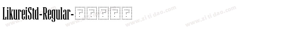 LikureiStd-Regular字体转换