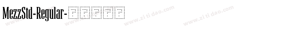 MezzStd-Regular字体转换