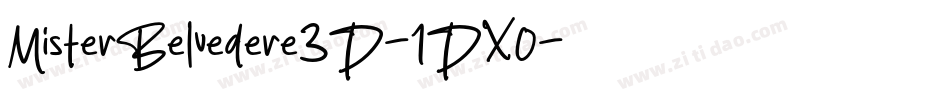 MisterBelvedere3D-1DX0字体转换