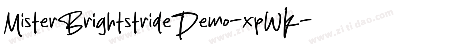 MisterBrightstrideDemo-xpWK字体转换
