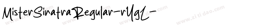 MisterSinatraRegular-rYgL字体转换