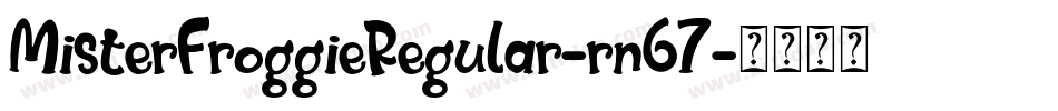 MisterFroggieRegular-rn67字体转换