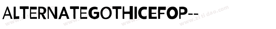 AlternateGothicEFOP-字体转换