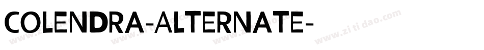 Colendra-Alternate字体转换