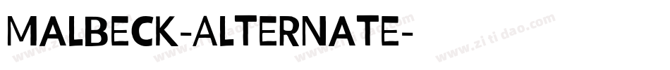 Malbeck-Alternate字体转换