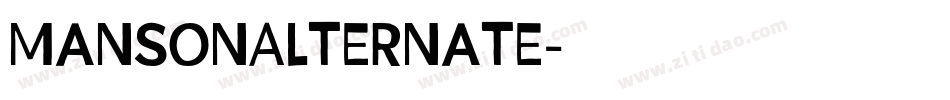 MansonAlternate字体转换