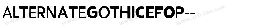 AlternateGothicEFOP-字体转换